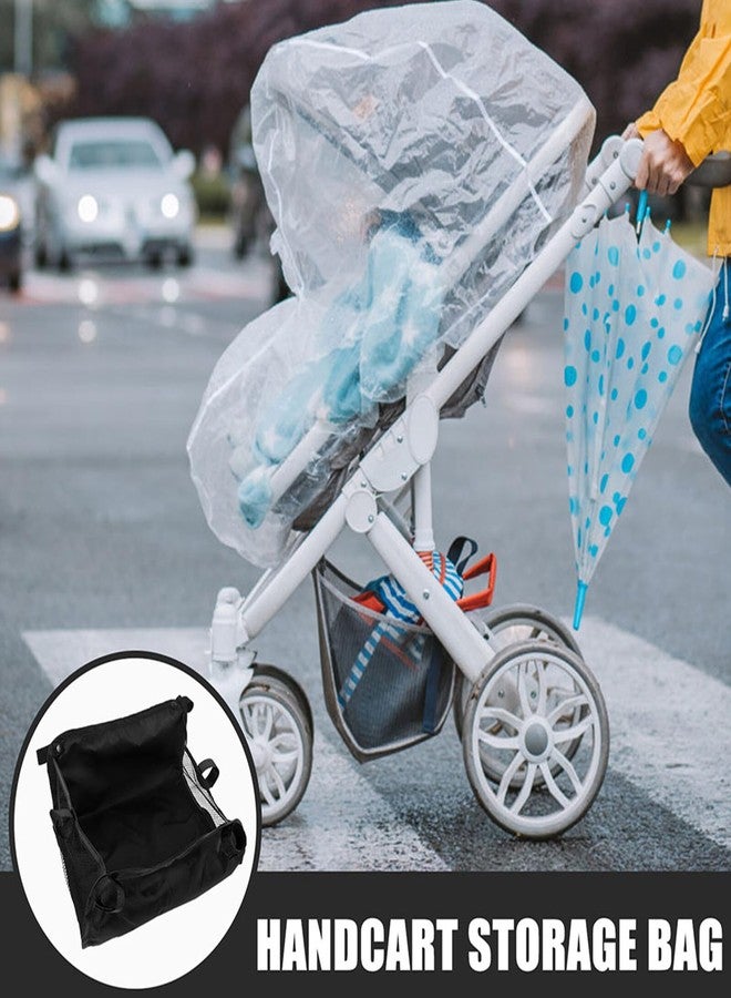 Yardenfun 2pcs Universal Stroller Basket Attachment Large Capacity Under Stroller Storage Bag for Trend Wagon Accessories and Easy to Install Organizer for Stroller Storage - Image 3